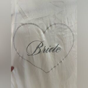 Bridal robe, Victoria Secret. Bride in embellished heart